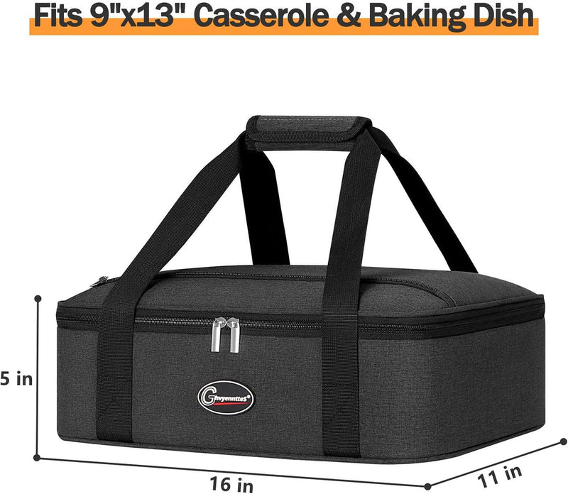 GhvyenntteS Double Casserole Carrier - Expandable Insulated Food Carrier