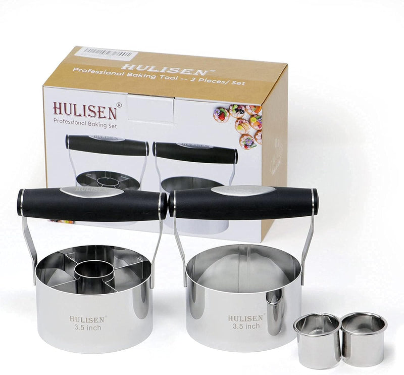 3-Inch Stainless Steel Biscuit Cutter with Soft Grip Handle and Gift Package