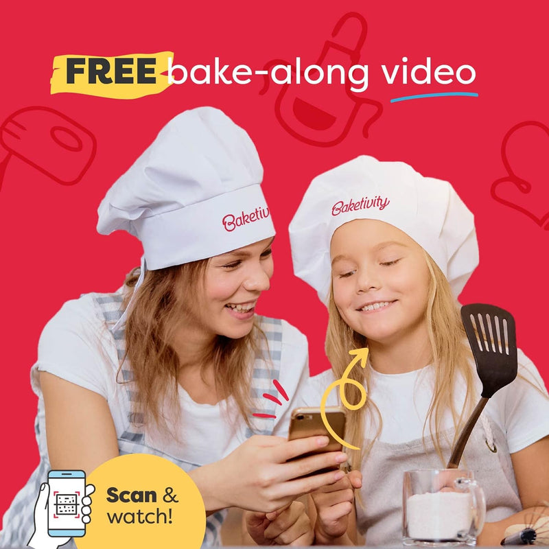Baketivity Cake Pop Kit - No Mold or Maker Needed Stand and Baking Set for Kids  Kosher