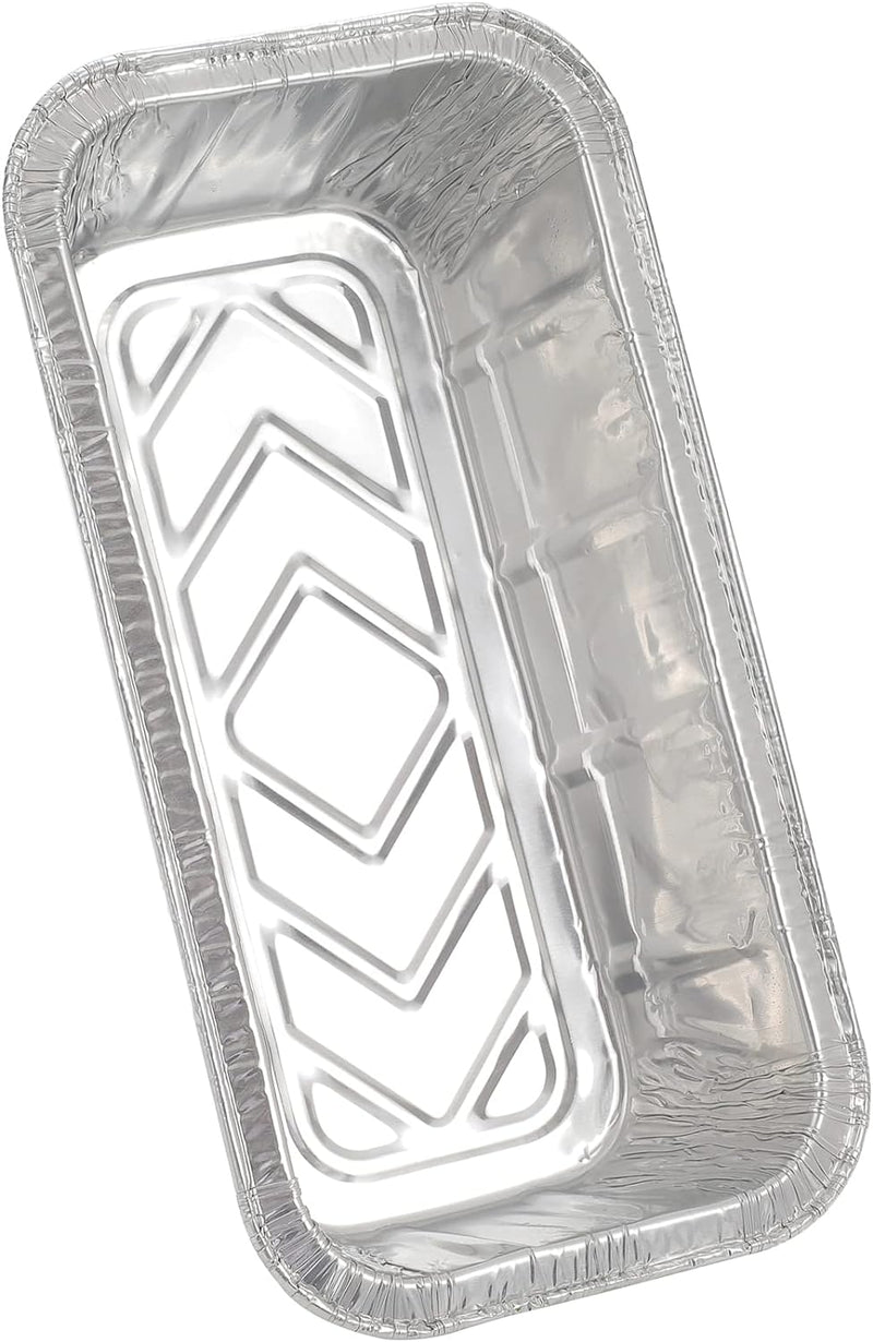 Heavy Duty Disposable Aluminum Foil Bread Pans - 50 Pack Standard Size