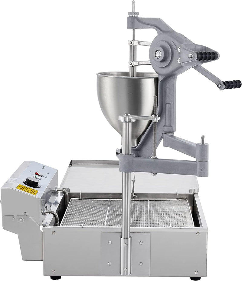 Commercial Donut Making Machine with 7L Hopper and 3 Sizes Molds 304 Stainless Steel Auto Fryer