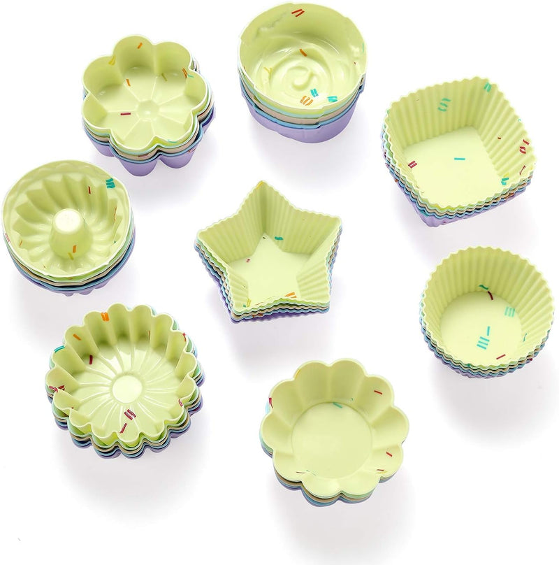 46-Piece Silicone Bakeware Set with Various Molds