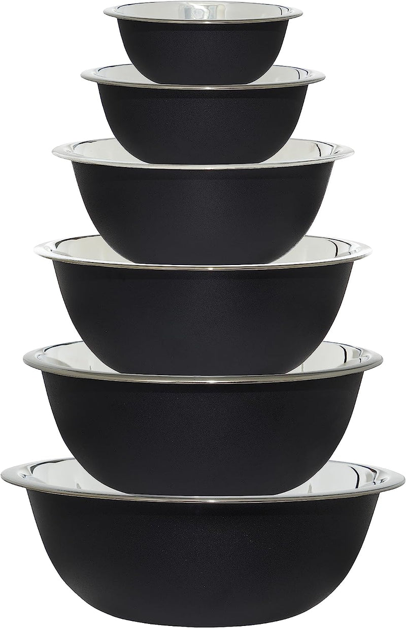 Stainless Steel Mixing Bowls - 6 Piece Set by COOK WITH COLOR