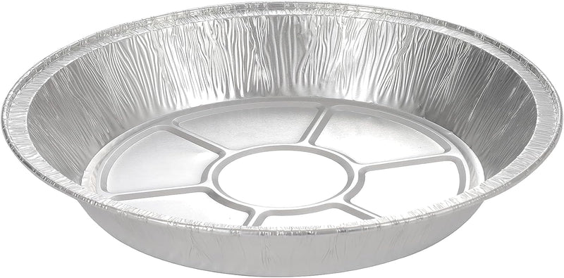 Heavy-Duty Disposable Aluminum Foil Pie Tins 9 - 10 Pack Baking Plates