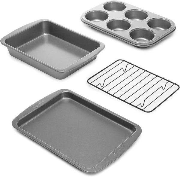 Ecolution 4-Piece Non-Stick Toaster Oven Bakeware Set - Carbon SteelCopper