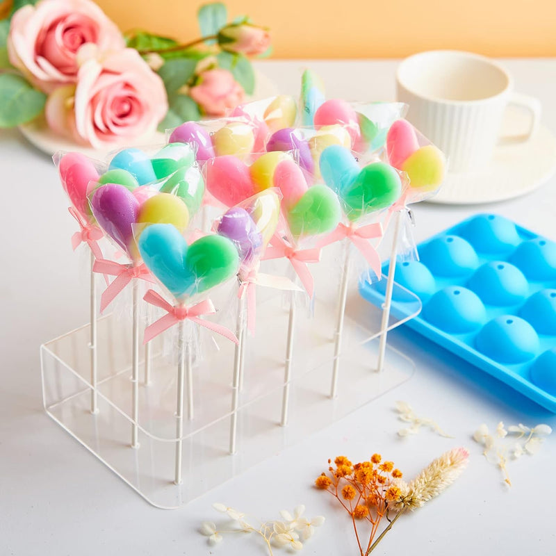 12-Cavity Cake Pop Maker Set with Display Stand and Accessories