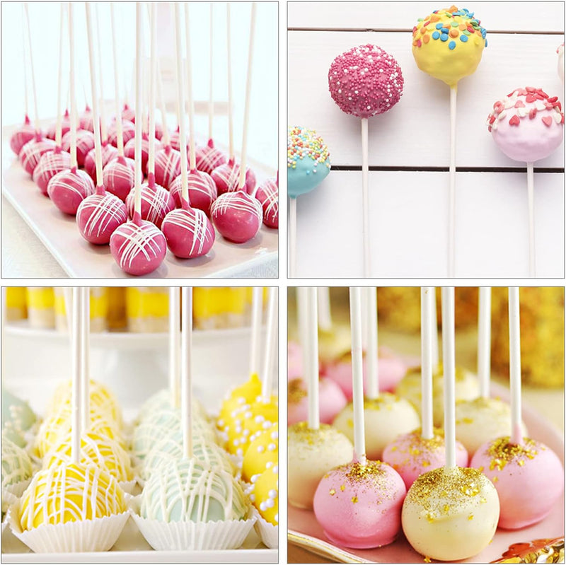 Cake Pop Sticks and Wrappers Kit - 300 Count with Lollipop Sticks Treat Bags and Twist Ties