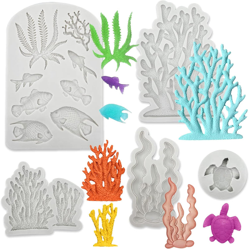 Marine Theme Cake Fondant Silicone Mold - Set of 3