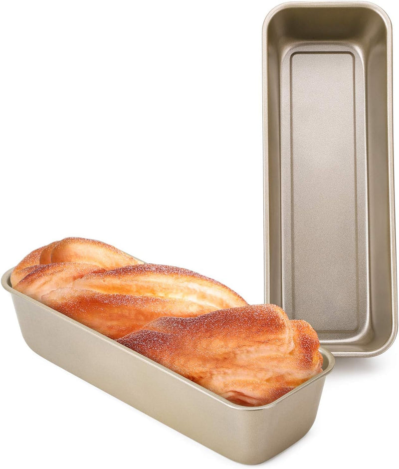 Beasea Pullman Loaf Pan 2 Pack Non-Stick Bread Mold with Lid for Baking