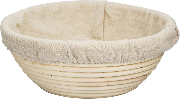 Handmade Banneton Bread Dough Proofing Basket with Linen Liner