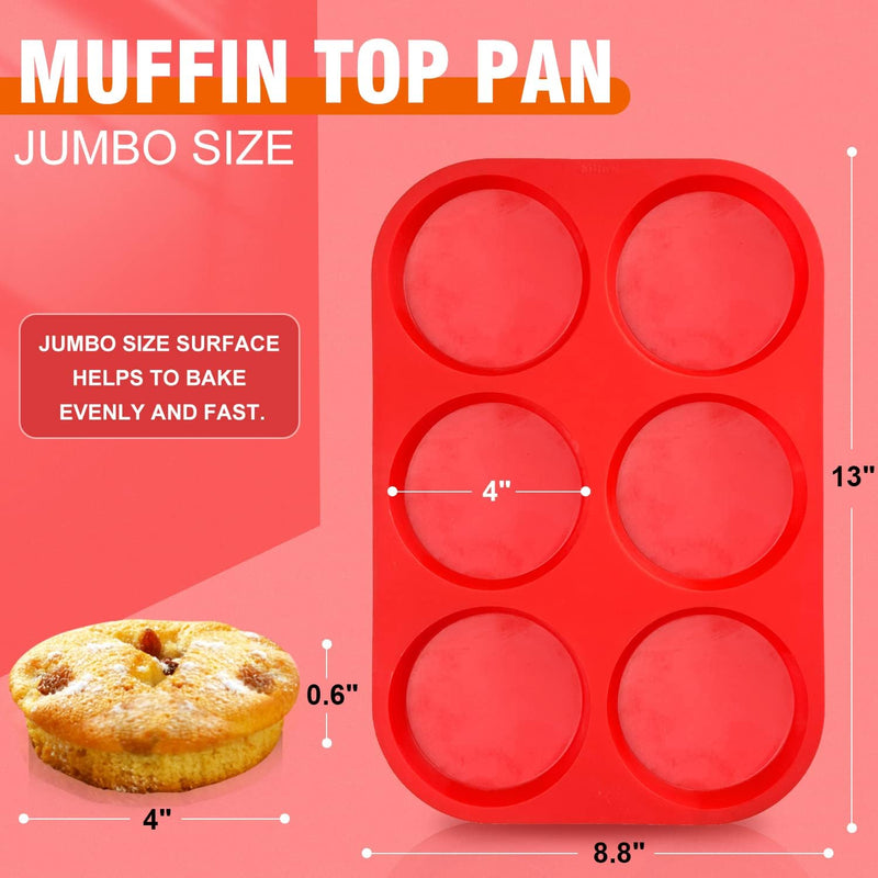 Walfos Silicone Cupcake Pan Set - 2-Piece Mini 24-Cup Muffin Baking Pan - BPA Free Dishwasher Safe - Non-Stick - Great for Muffin Cakes Fat Bombs