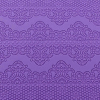 Beasea Fondant Lace Mold, Silicone Lace Mould for Cake Decorating Molds Silicone Shapes Border Decoration, Fondant Impression Mat Purple for Chocolate Sugar Sugarcraft Candy Cupcake Baking Embossing