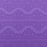 Beasea Fondant Lace Mold, Silicone Lace Mould for Cake Decorating Molds Silicone Shapes Border Decoration, Fondant Impression Mat Purple for Chocolate Sugar Sugarcraft Candy Cupcake Baking Embossing