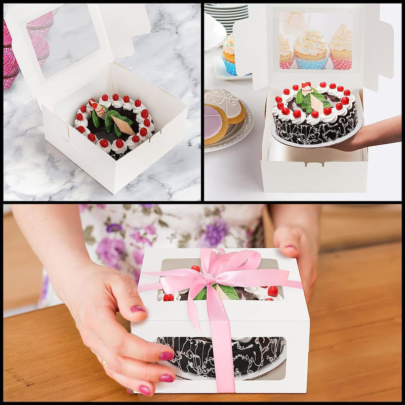 Cupcake Box Set - Hold 12 Standard Cupcakes Food Grade Carrier with Windows