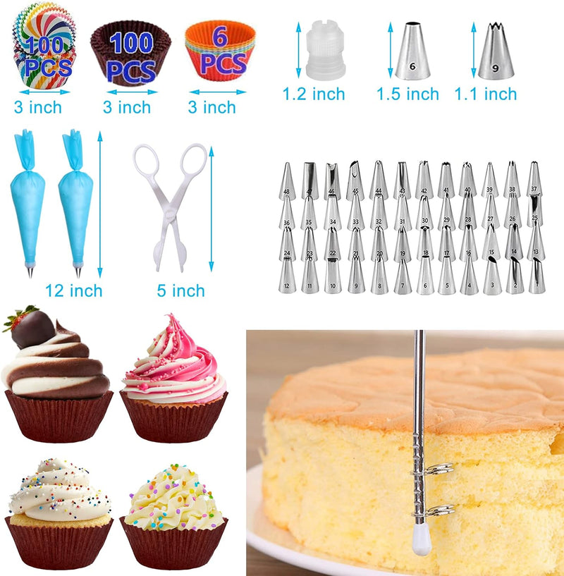 238 Piece Cake Decorating Set with Electric Hand Mixer Bowls and Pans