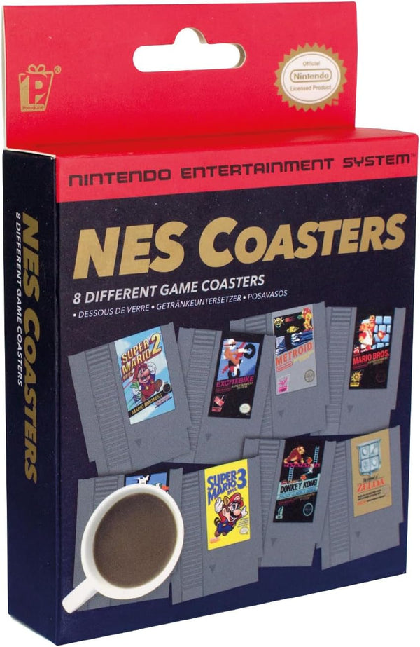 NES Cartridge Drink Coasters - Set of 8 featuring Classic Nintendo Games