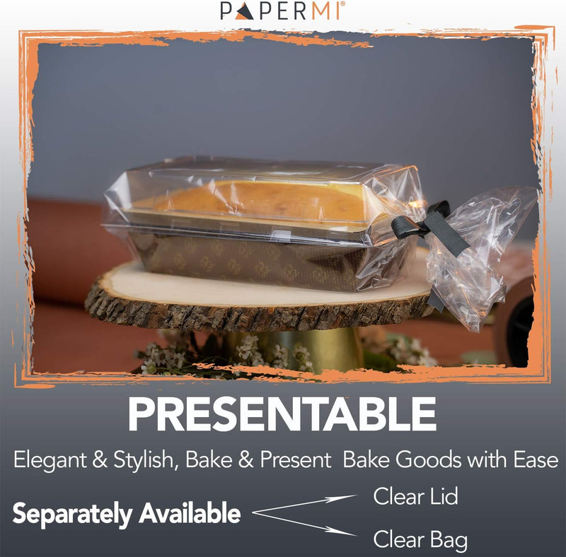 Disposable Paper Loaf Pan - 25ct 9 x 3 x 275 All-NaturalRecyclableMicrowaveFreezer Safe