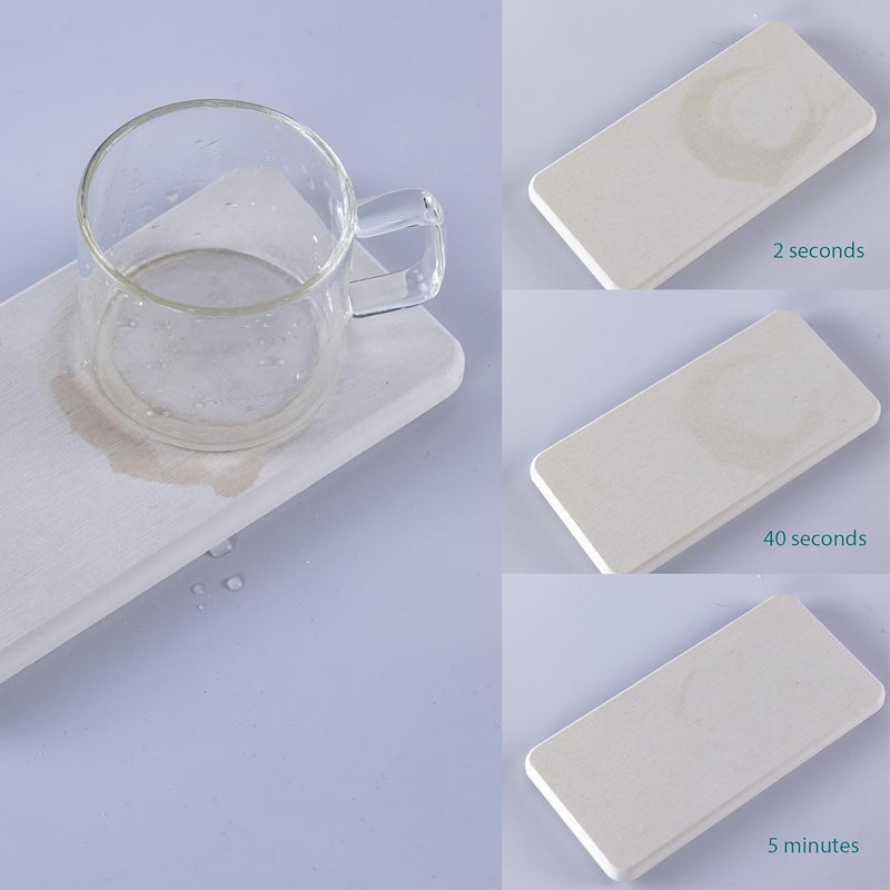 NiuYichee Diatomite Coasters - Set of 2 Water Absorbing Stone for Home - Grooved Design