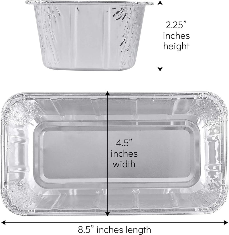 Disposable Aluminum Loaf Pans - Perfect for Baking and Meal Prep - Pack of 10