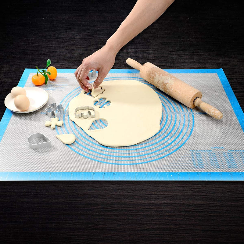 Extra Large Nonstick Silicone Pastry Mat - 28 x 20 with Measurements by Folksy Super Kitchen