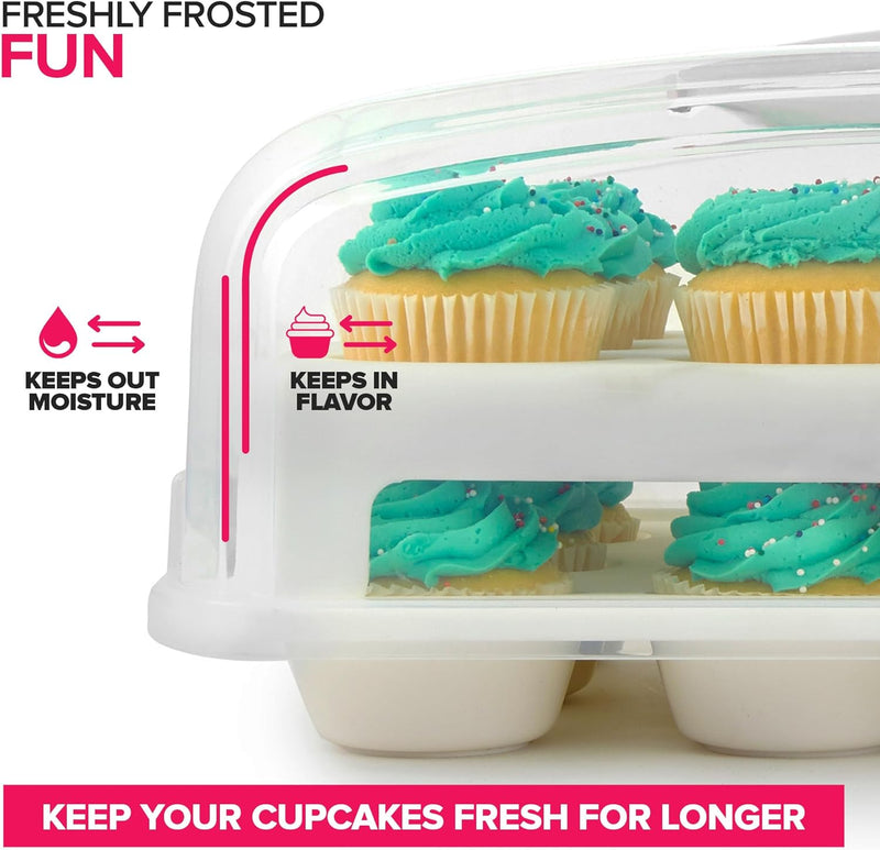 Clear Plastic Cupcake Containers with Dome Lid 100 Count - BPA-Free