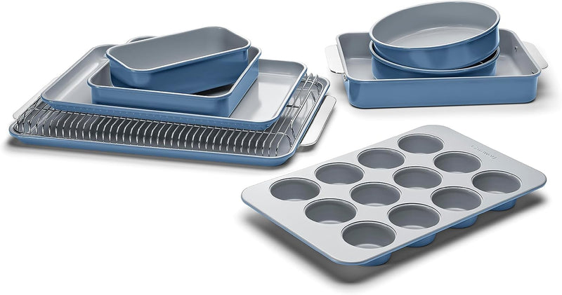 11-Piece Non-Toxic Ceramic Bakeware Set - PTFE  PFOA-Free