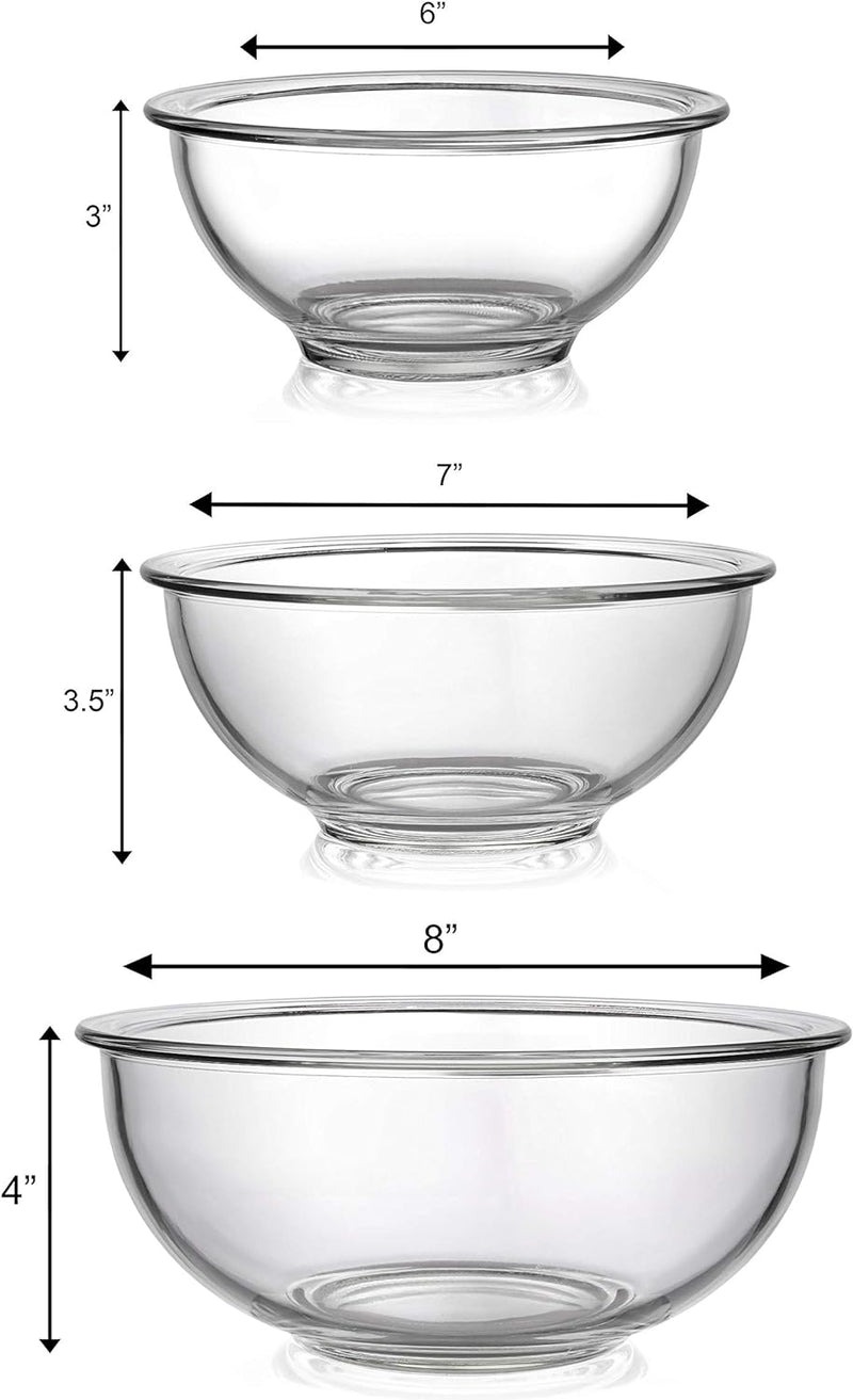 BOVADO USA 1Qt Glass Bowl - Clear Multi-use Glass