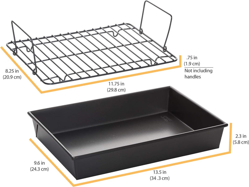 Chicago Metallic Cookie and Jelly-Roll Pan Set with Cooling Rack - 17 x 1225