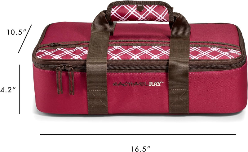 Rachael Ray Reusable Insulated Carrier - Perfect for HotCold Foods - Forest Green