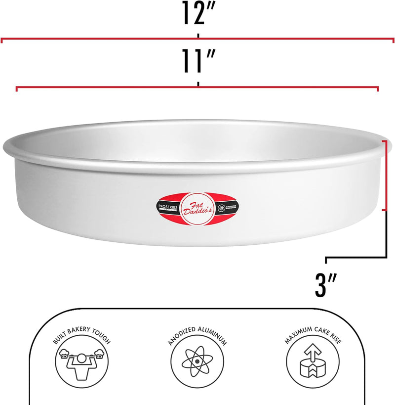 Fat Daddios Anodized Aluminum Round Cake Pan - 8x4 inch