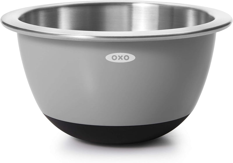 OXO Good Grips 3-Piece Mixing Bowl Set - Stainless-Steel - White