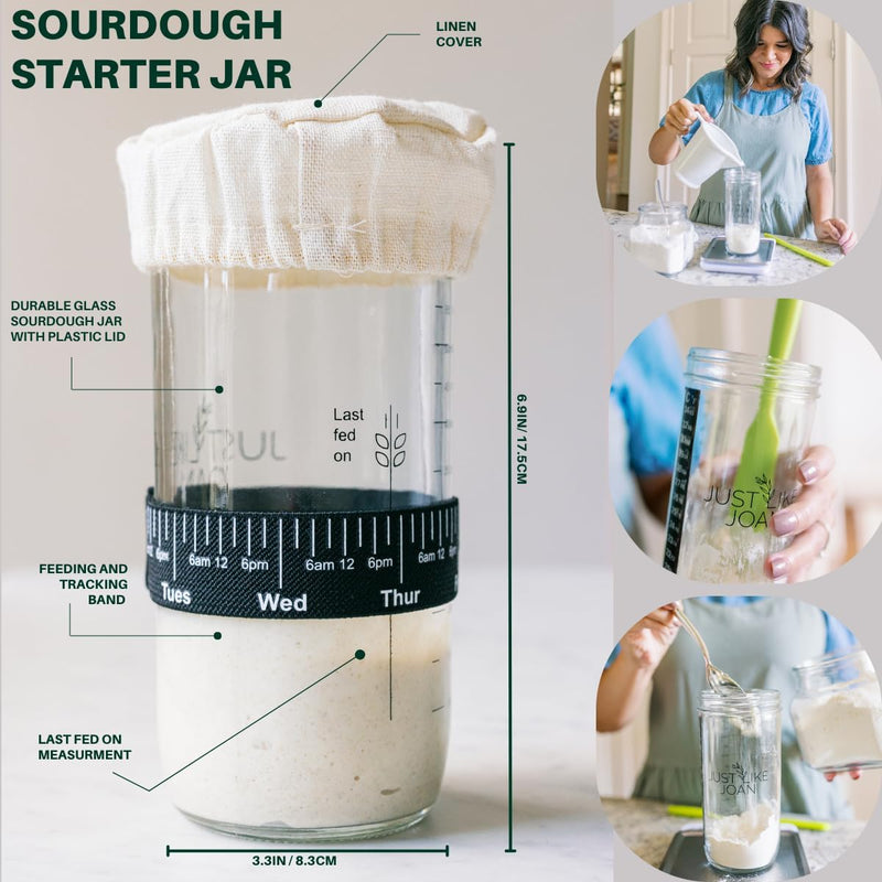 Ultimate Sourdough Kit with Starter Jar Banneton Basket and Tools