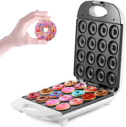 Mini Donut  Pancake Maker - Non-stick Double-sided Heating