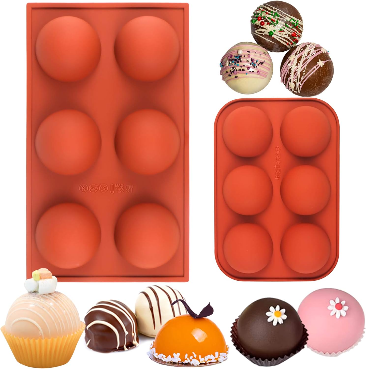 Palksky 468-Cavity Mini Round Silicone Mold/Chocolate Drops Mold/Dog Treats  Pan/Semi Sphere Gummy Candy Molds for Ganache Jelly Caramels Cookies