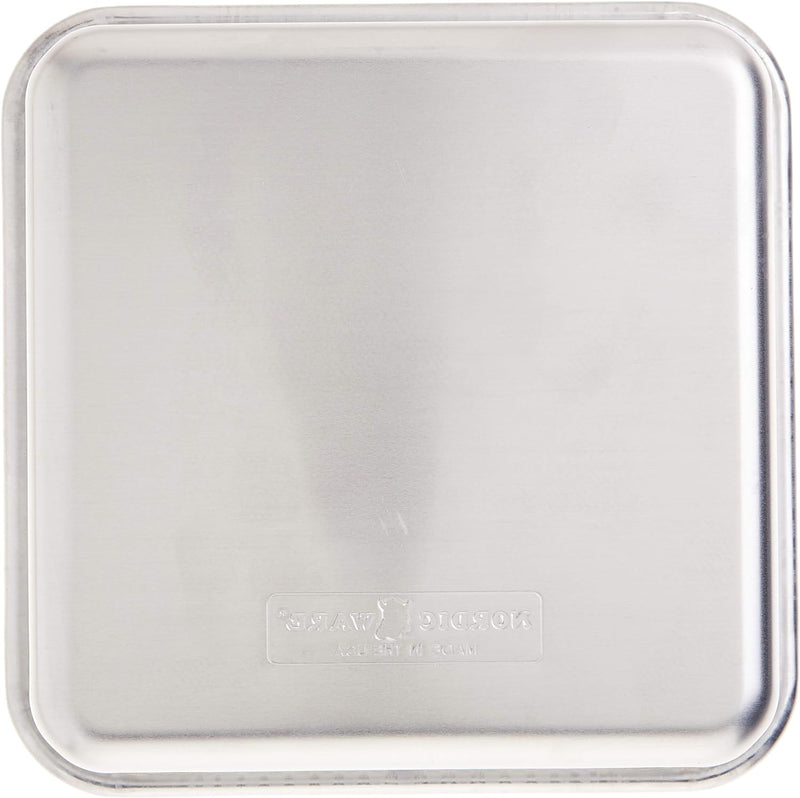 Natural Aluminum Cake Pan with Lid - Rectangle Silver 9x13