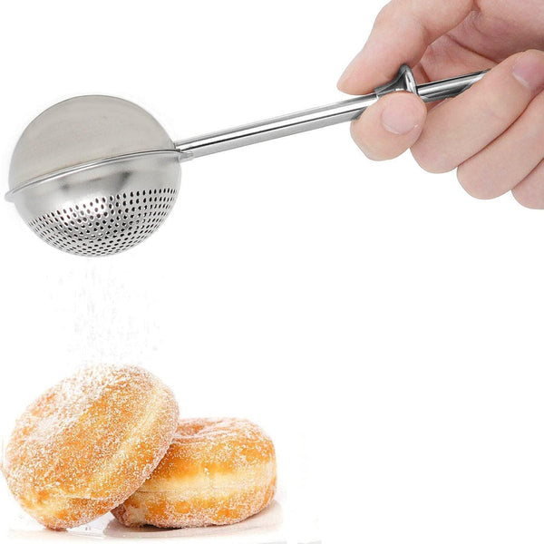 HULISEN Flour Duster One-Handed Operation Stainless Steel Powdered Sugar Shaker Sifter