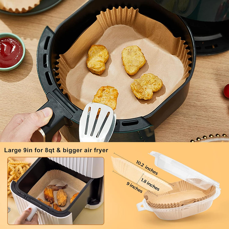 Air Fryer Disposable Parchment Liners - 125 Pack 8 Inch Non-Stick - for Airfryer Baskets Steaming  Microwaving