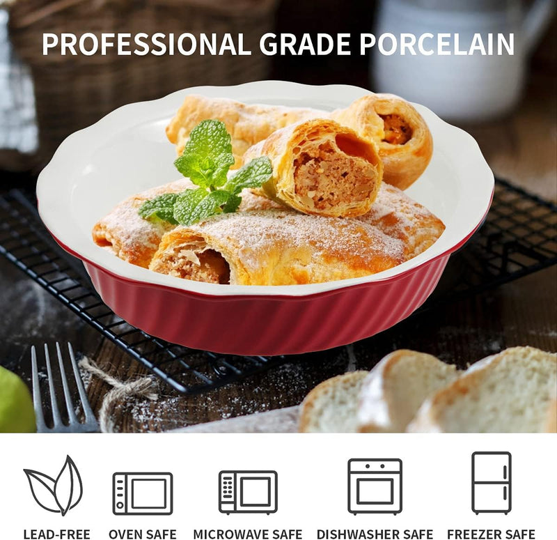 9 Ceramic Pie Pan Set - 2 Pack