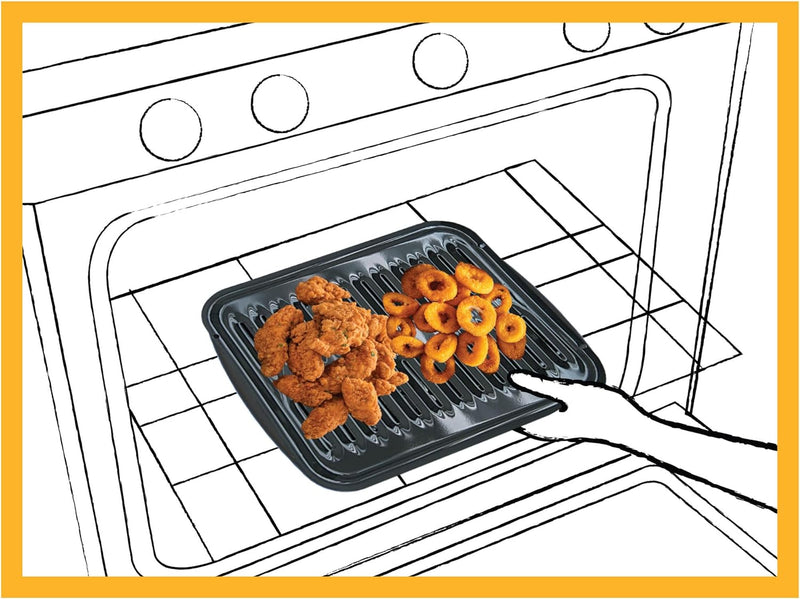 Heavy Duty Air Fry Bake Broil Pan - Range Kleen BP102X 2 Piece Porcelain