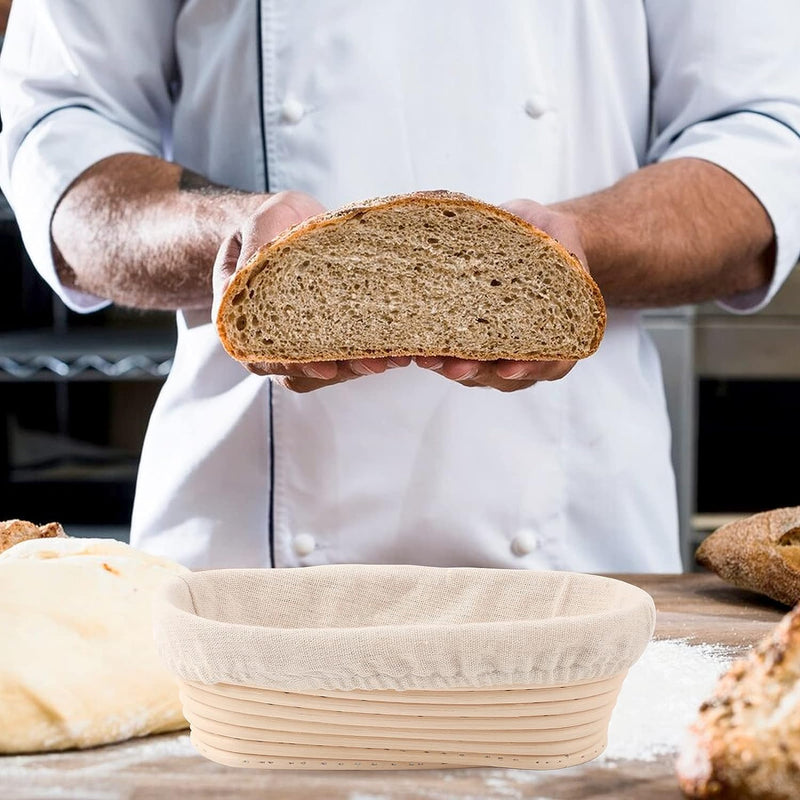 Sourdough Bread Proofing Basket with Liner - Round 85 inch