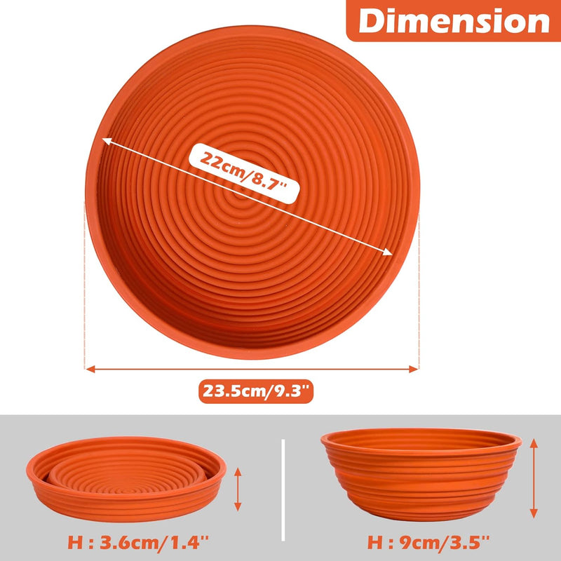 Webake Silicone Bread Proofing Basket - Collapsible Sourdough Baking Bowl 9 Inches