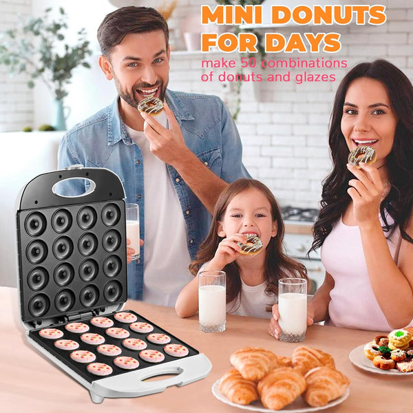 Mini Donut  Pancake Maker - Non-stick Double-sided Heating