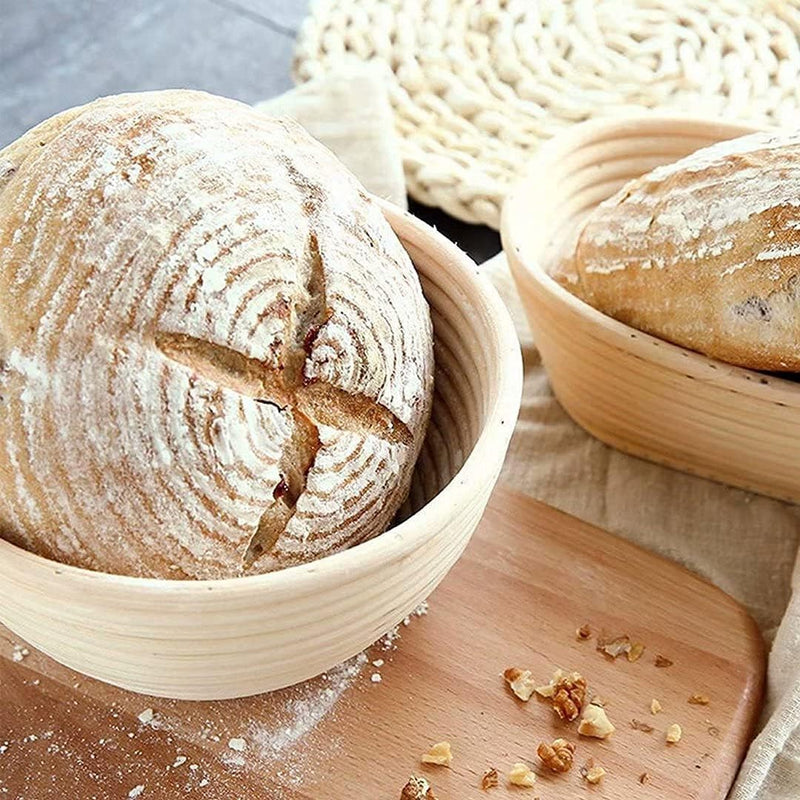 Bread Banneton Proofing Basket Set - 9 Inch with Tools for Sourdough and Artisan Breads