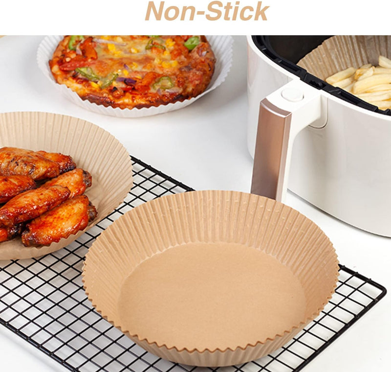 Air Fryer Paper Liners - Non-Stick Disposable Parchment Paper for 5-8 QT Fryers 8 100 PCS