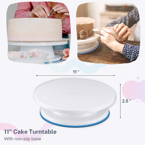 Cakebe 78-Piece Cake Decorating Kit with Turntable and Baking Tools