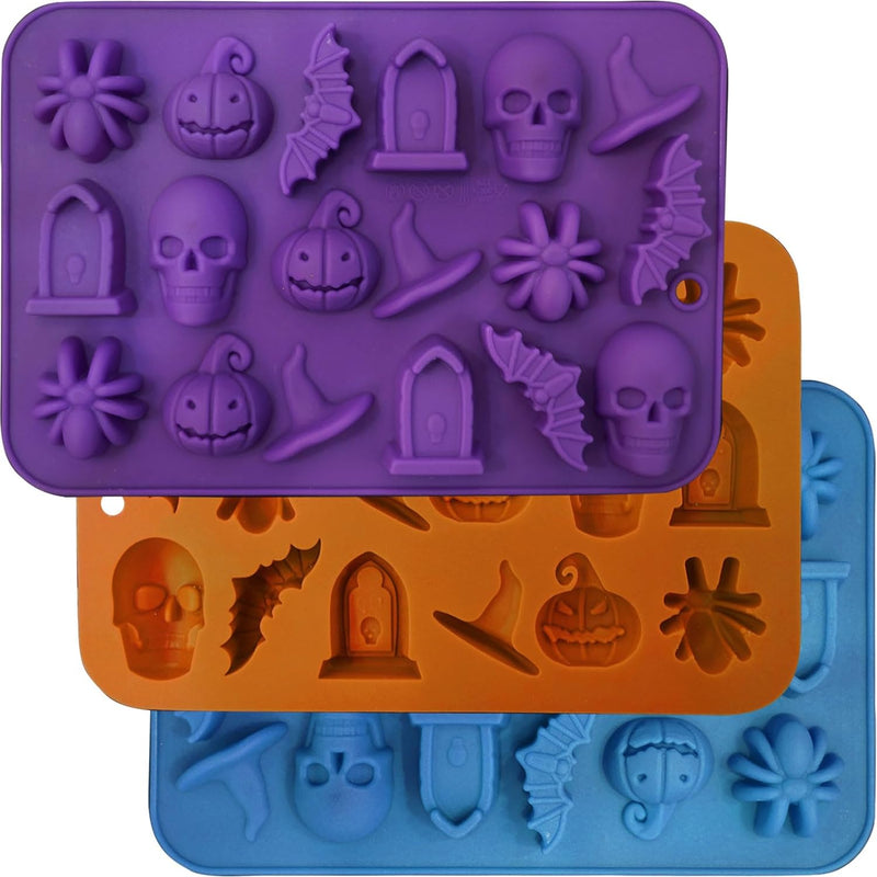 Silicone Gummy Bear Molds - 32PCS Non-stick Chocolate Fondant Mold with 18 Shapes for Candies and 4 Droppers - Dinosaur Donut and Animal Shaped - Including Clean Brush and Storage Box with Wrappers