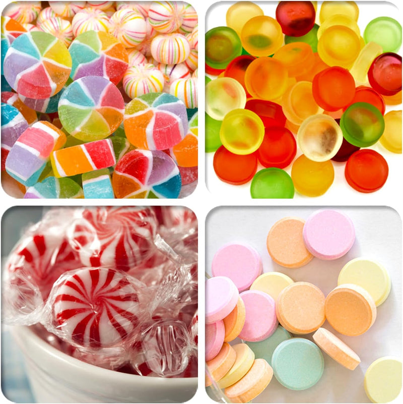 Silicone Candy Molds - 252 Cavity for Hard Candy Gummy Caramels Chocolate Ganache Ice Cubes