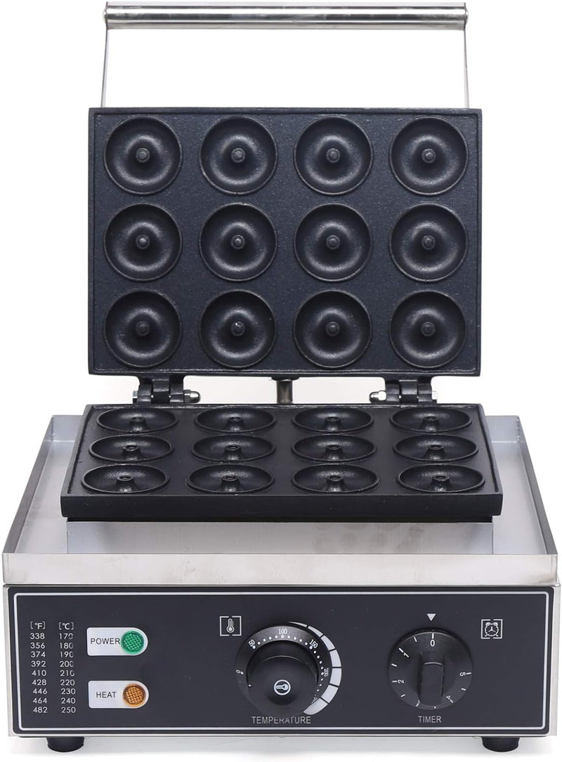 Donut Making Machine - Non-Stick Electric 12 Grid CommercialDomestic Donut Maker 2 Mini Donut Size