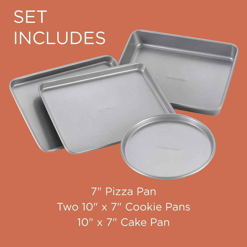 Farberware 4-Piece Nonstick Toaster Oven Pan Set - Gray