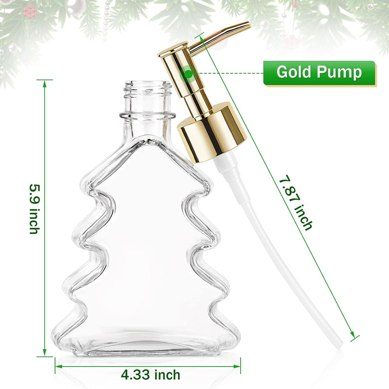 Multipurpose Glass Soap Dispenser - Gold with Easy Cleaning